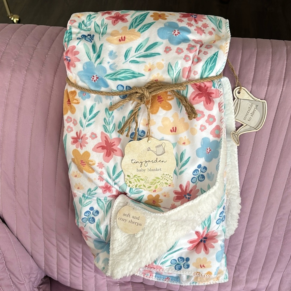 Tiny garden baby blanket